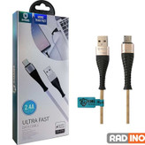 کابل شارژ تایپ سی با طراحی جدید و قابلیت فست شارژ، مناسب برای دستگاههای مختلف.