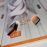کابل شارژ تایپ سی X-Hanz LK10T با سرهای مقاوم و طراحی سیلیکونی.