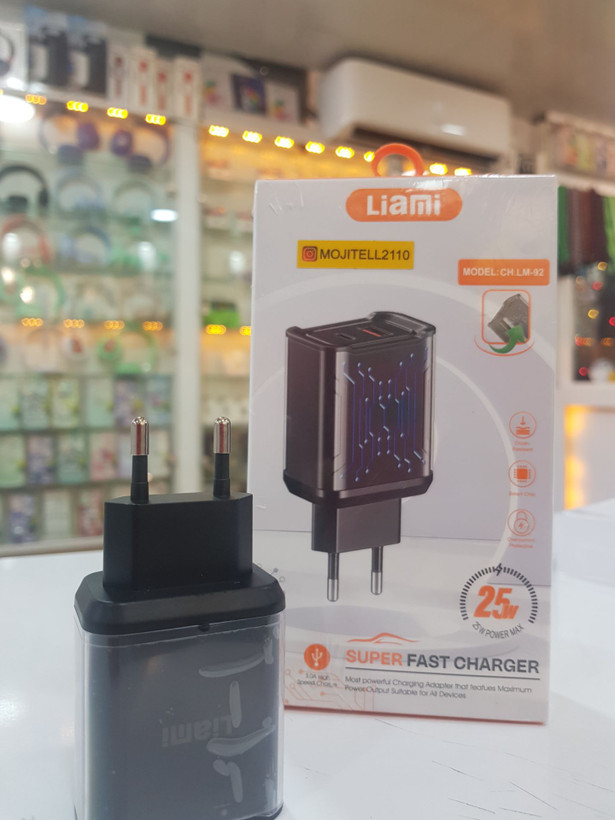 کله شارژر دو پورت 25 وات برند لیامی مدل CH.LM-92