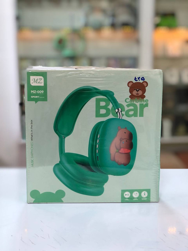 هدفون بلوتوثی کودک طرح خرس مدل MZ-009 - رنگبندی شاد و جذاب