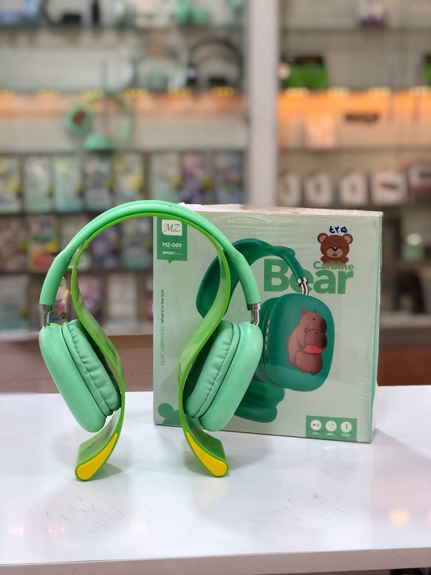 هدفون بلوتوثی کودک طرح خرس مدل MZ-009 - رنگبندی شاد و جذاب