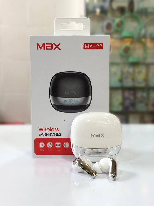 هندزفری بلوتوثی مکس مدل MA-22 با طراحی شیک و صدای فوقالعاده - مناسب برای ورزش و استفاده روزمره