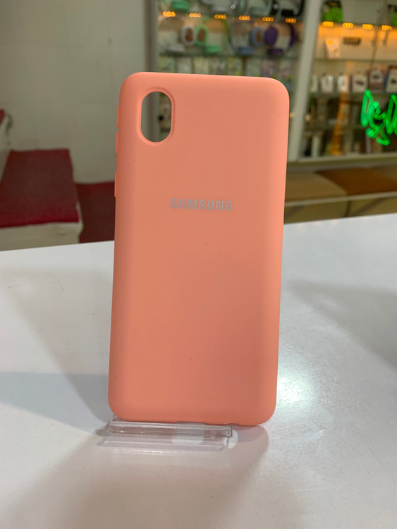 قاب گوشی سیلیکون سامسونگ A01 core به رنگ صورتی