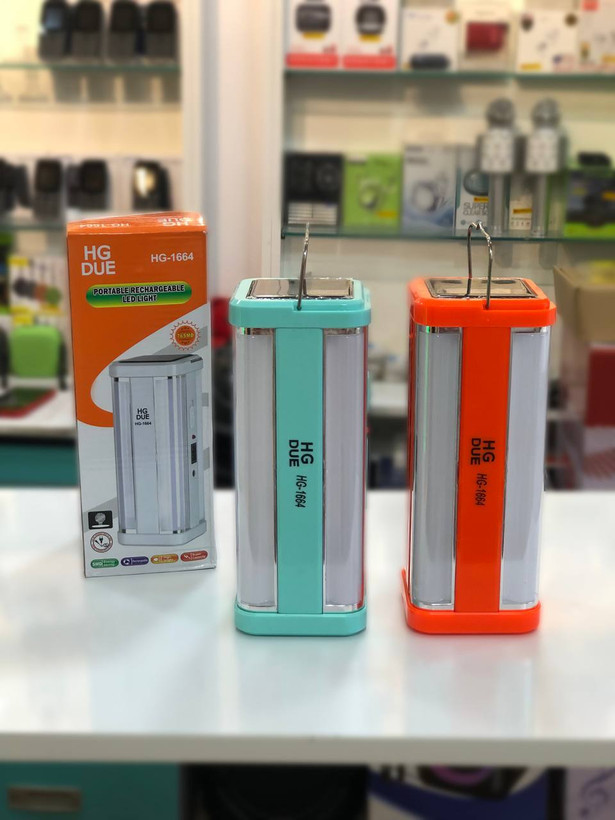 نمای کامل دو رنگ چراغ اضطراری HD DUE مدل HG-1664 با طراحی جمعوجور