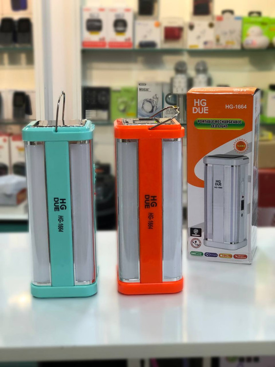 چراغ اضطراری HD DUE مدل HG-1664 با بدنه پلاستیکی مقاوم - مُجیتِل