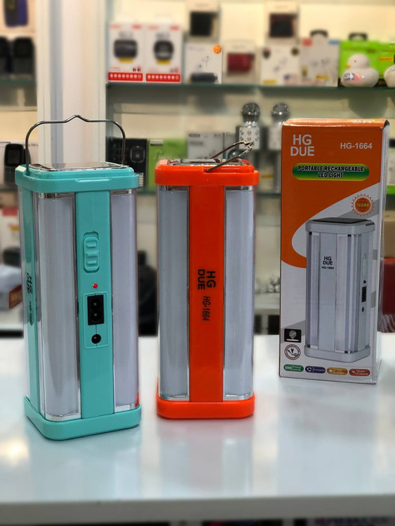 نمای جانبی چراغ اضطراری HG-1664 با رنگهای سبز و نارنجی - مُجیتِل