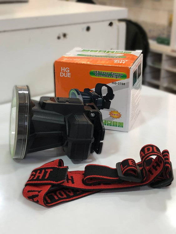 نمای جانبی هدلایت شارژی HG-3708 با بند قابل تنظیم - مُجیتِل