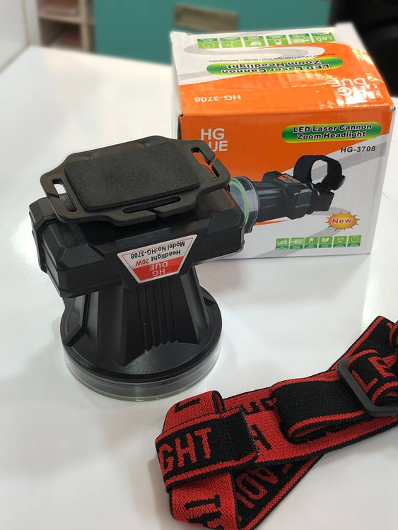 چراغ پیشانی مقاوم در برابر رطوبت و باران مدل HG-3708 برند HD DUE