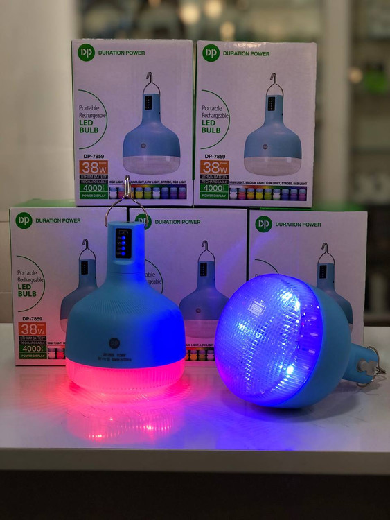 لامپ شارژی DP-7859 با باتری ۴۰۰۰ میلیآمپر و پورت شارژ USB-C