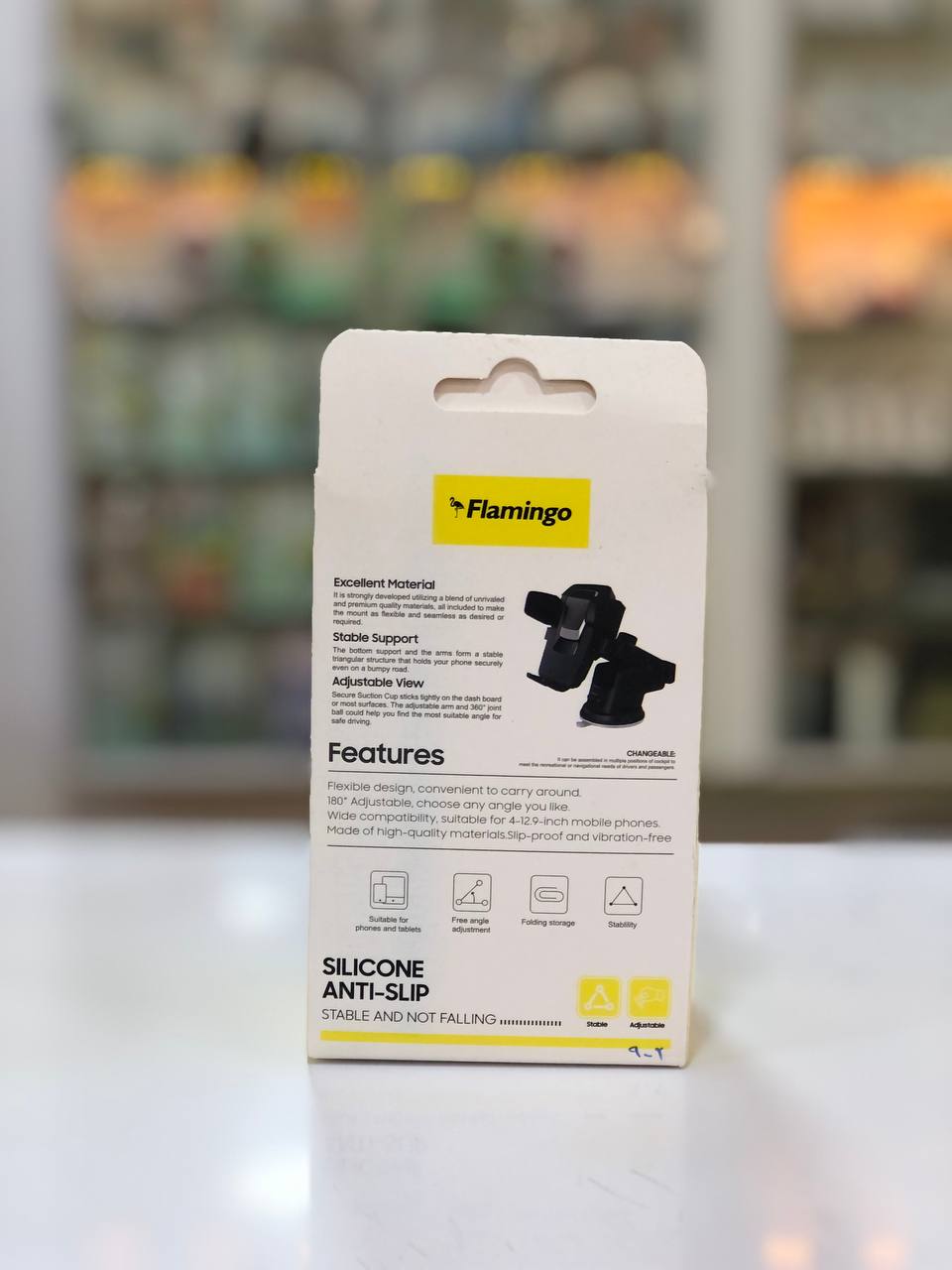 براکت هولدر گوشی فلامینگو مدل HD-04 با گیره‌های قوی