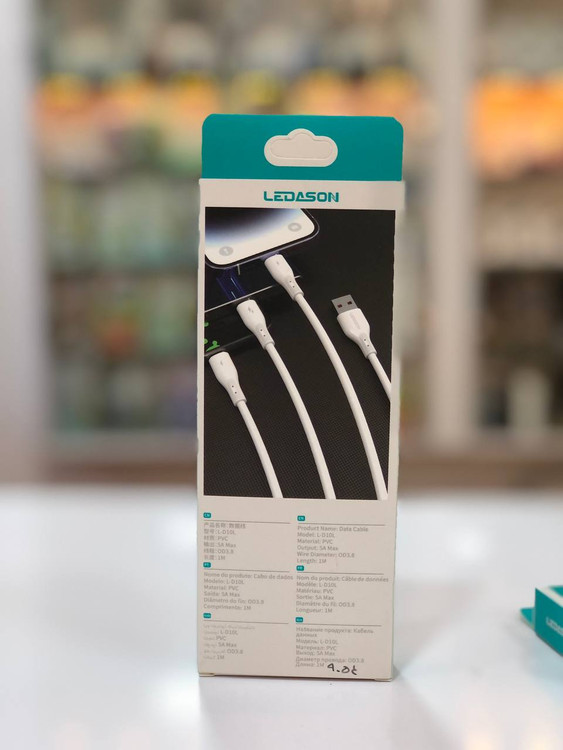 کابل شارژ Lightning الایدیاِسون 1 متری با روکش PVC