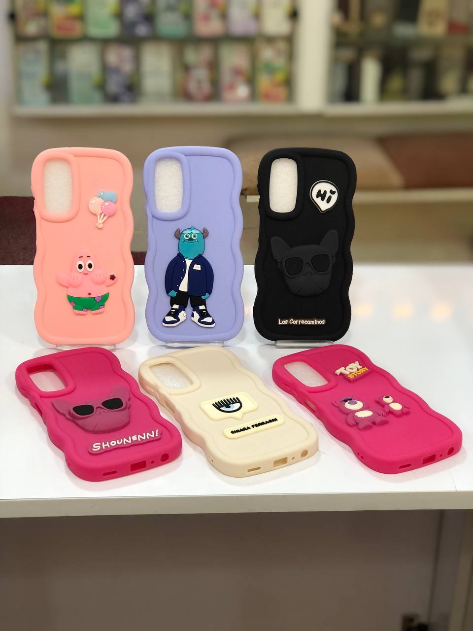 قاب عروسکی سیلیکونی و قاب هولوگرامی موج‌دار مناسب Samsung A25