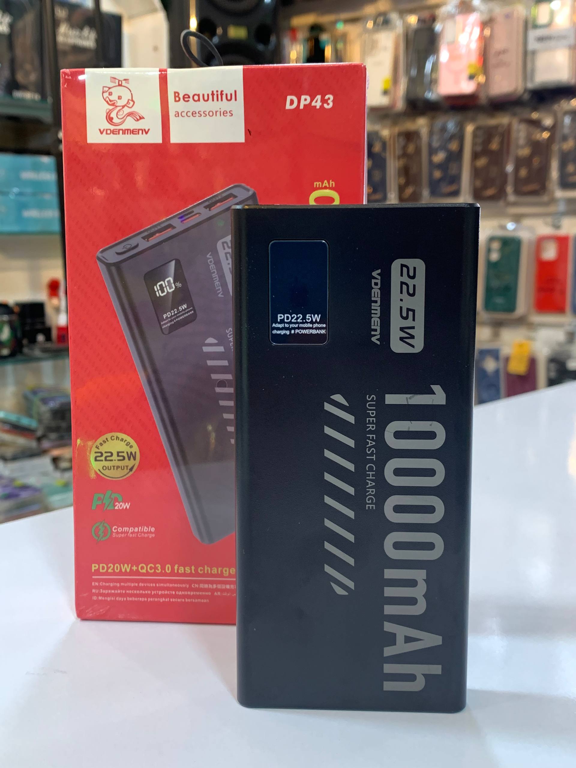 پاوربانک 10000 میلی آمپر دنمن مدل DP43 مشکی اورجینال