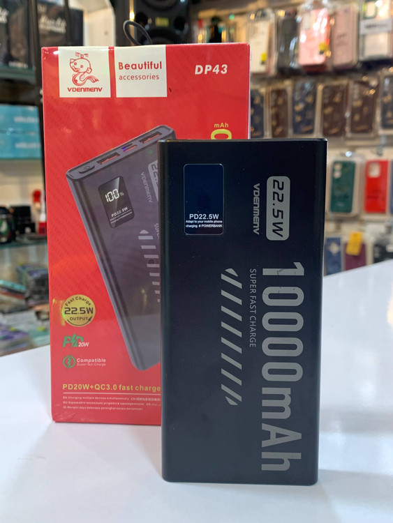 پاوربانک 10000 میلی آمپر دنمن مدل DP43 مشکی اورجینال