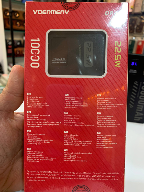 پاوربانک 10000 دنمن اصل با دو خروجی USB و PD