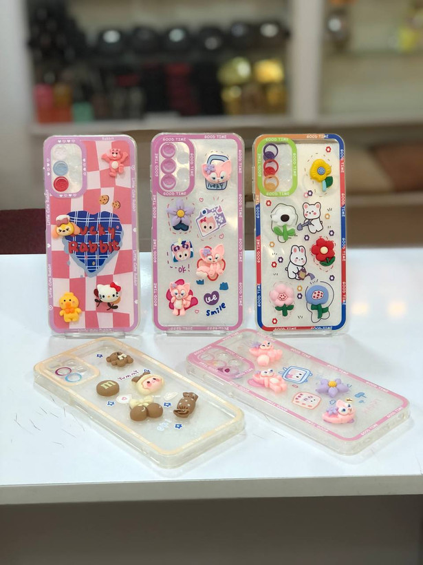 قاب ژله ای استیکر دار فانتزی با عروسک سه بعدی سامسونگ A13