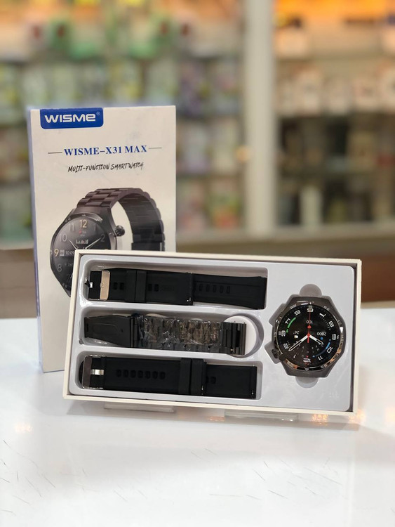 Wisme X31 Max Smart Watch with round AMOLED display and aluminum body