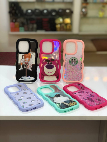 قاب عروسکی سیلیکونی و قاب هولوگرامی موجدار مناسب Redmi Note 13