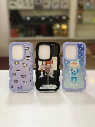 قاب عروسکی سیلیکونی و قاب هولوگرامی موجدار مناسب برای ردمی نوت 13 پرو