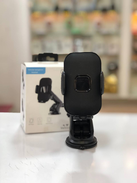 XK041 Clamp Phone Holder mounted on car windshield