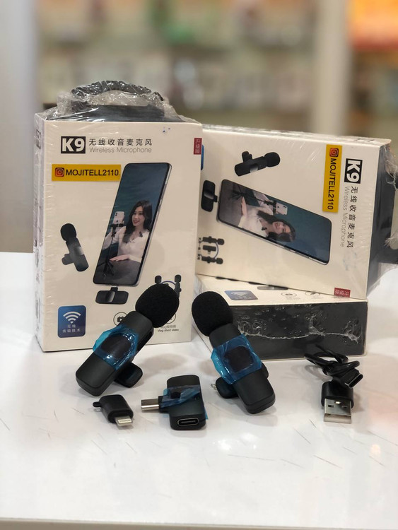 میکروفن یقه ای وایرلس K9 با حذف نویز هوشمند