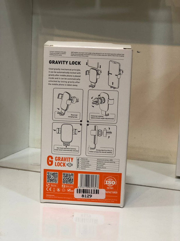 پایه نگهدارنده گوشی موبایل LDNIO MG10 با قابلیت چرخش ۳۶۰ درجه و قفل خودکار گرانشی