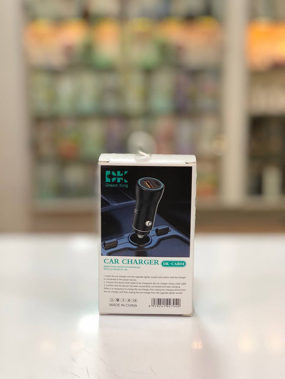 شارژر فندکی فست شارژ DK-CAR04 با پشتیبانی PD 3.0 و QC 3.0