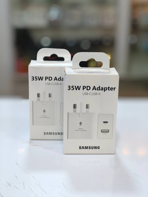 کلگی شارژر سامسونگ 35W با پورت USB و Type-C پشتیبانی از Super Fast Charging