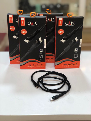 کابل دو سر تایپ سی OAK K-60 سوپر فست 60 وات