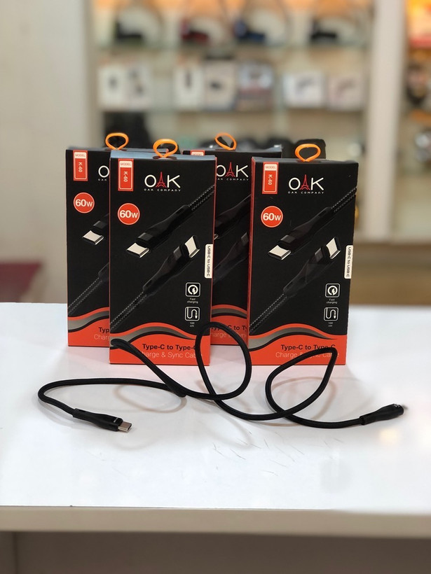 OAK K-60 Type-C to Type-C 60W braided cable