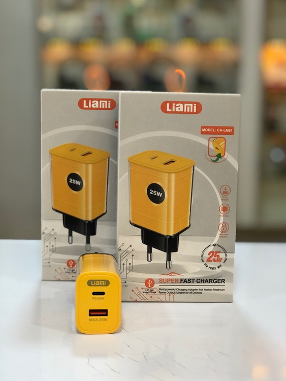کلگی شارژ 25 وات LIAMI مدل CH-LM91 با پشتیبانی PD و Fast Charge