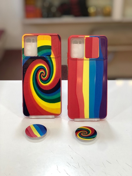 قاب ردمی نوت 10 5G طرح رنگینکمانی با محافظ دور لنز