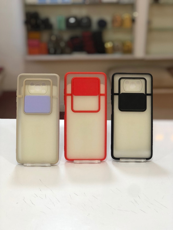 گارد پوکو X3 مات نیمهشفاف با محافظ کشویی دوربین