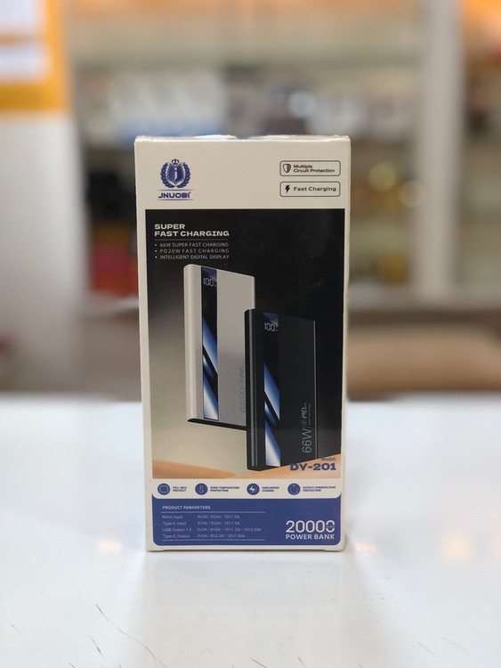 • پاوربانک 66 وات جینووبی مدل DY‑201 با طراحی باریک