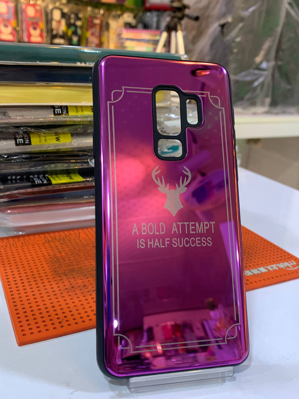 کاور آینهای بنفش طرح گوزن برای گوشی Samsung Galaxy S9 Plus