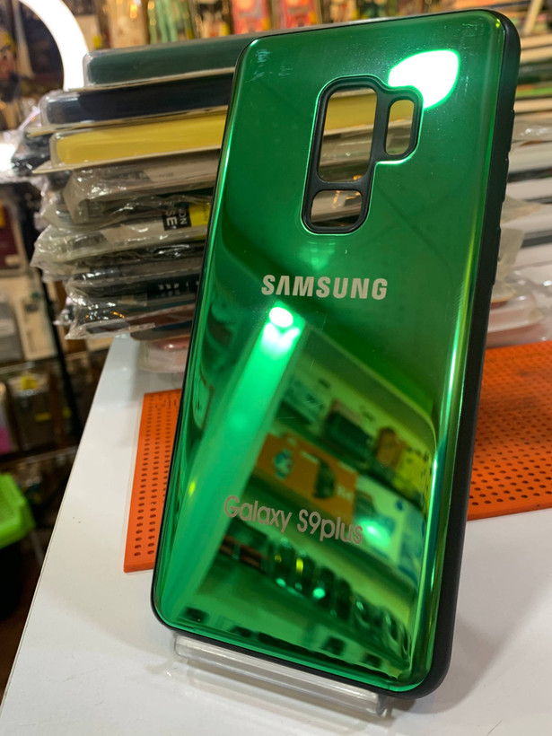 گارد براق آینهای سبز سامسونگ گلکسی S9 Plus دور ژلهای