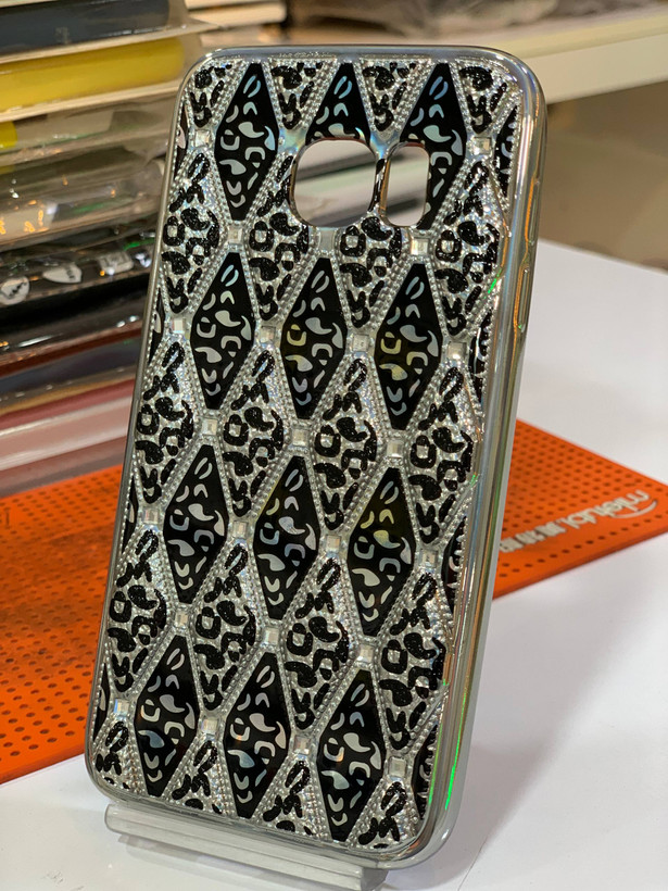 قاب نگین دار و اکلیلی گوشی سامسونگ Galaxy S7 طرح لوزی مجلسی